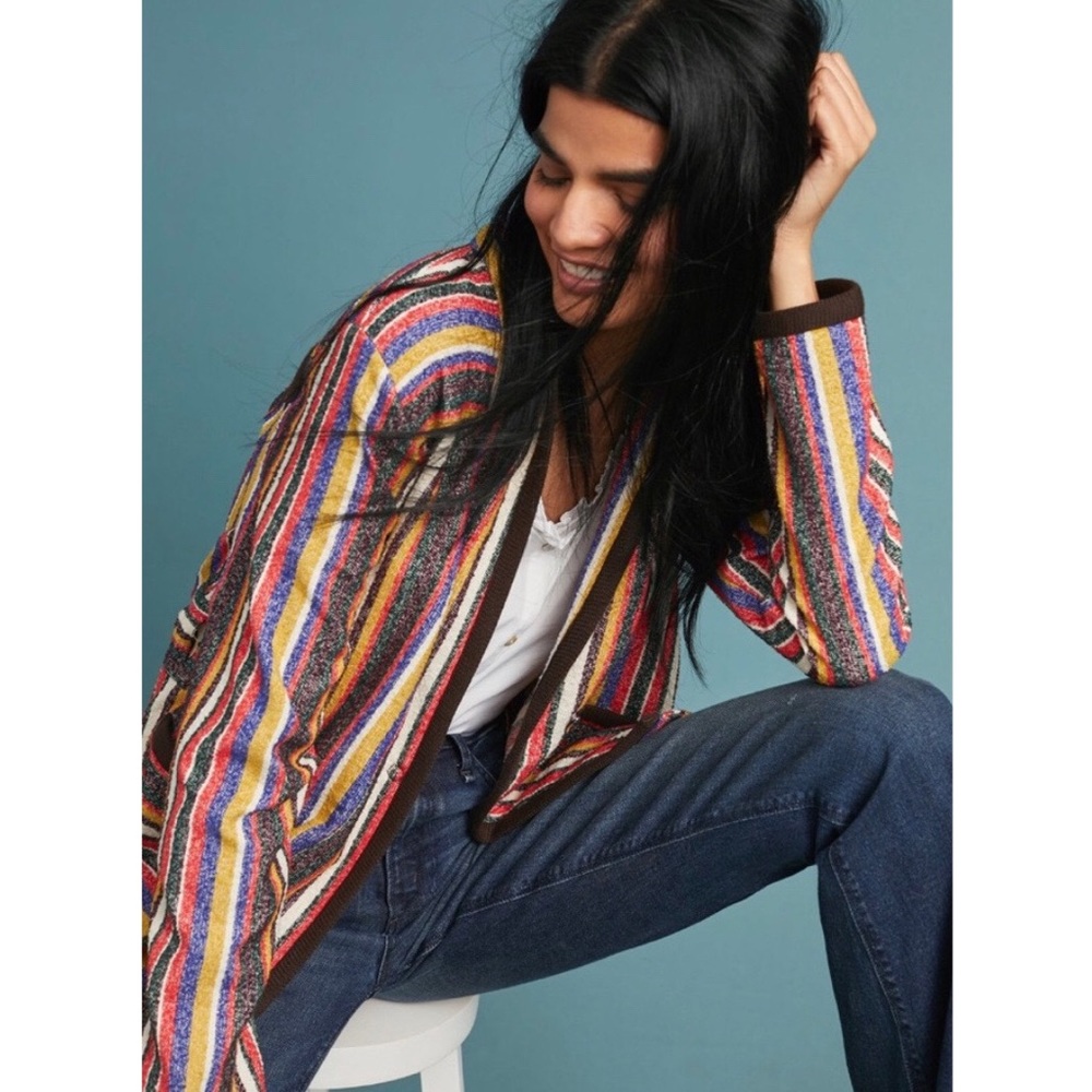 Anthro Akemi+Kin Mansoura Stripe Jacket - Picture 4 of 13